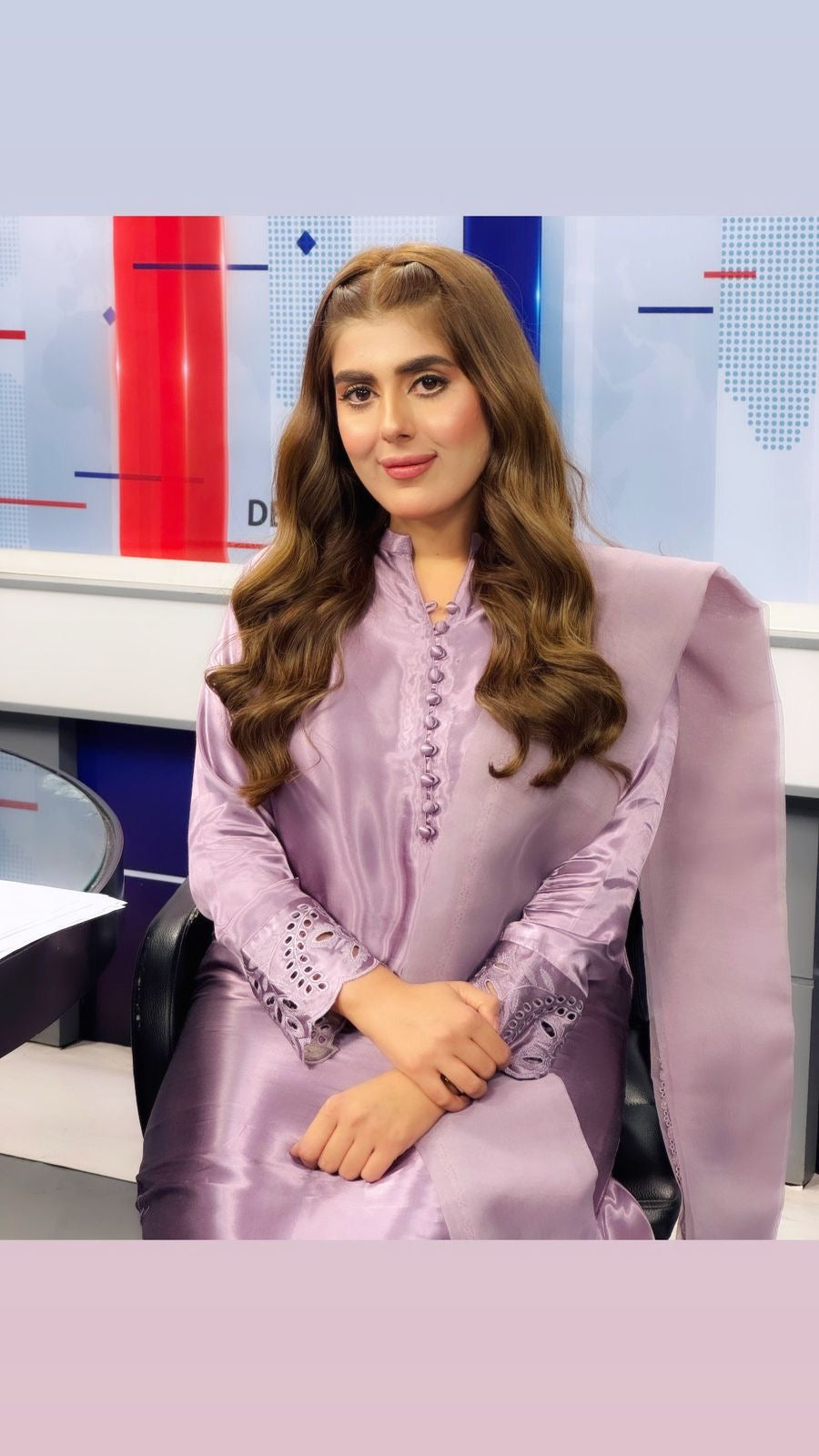 Elegant Lilac Embroidered 3-Piece Suit