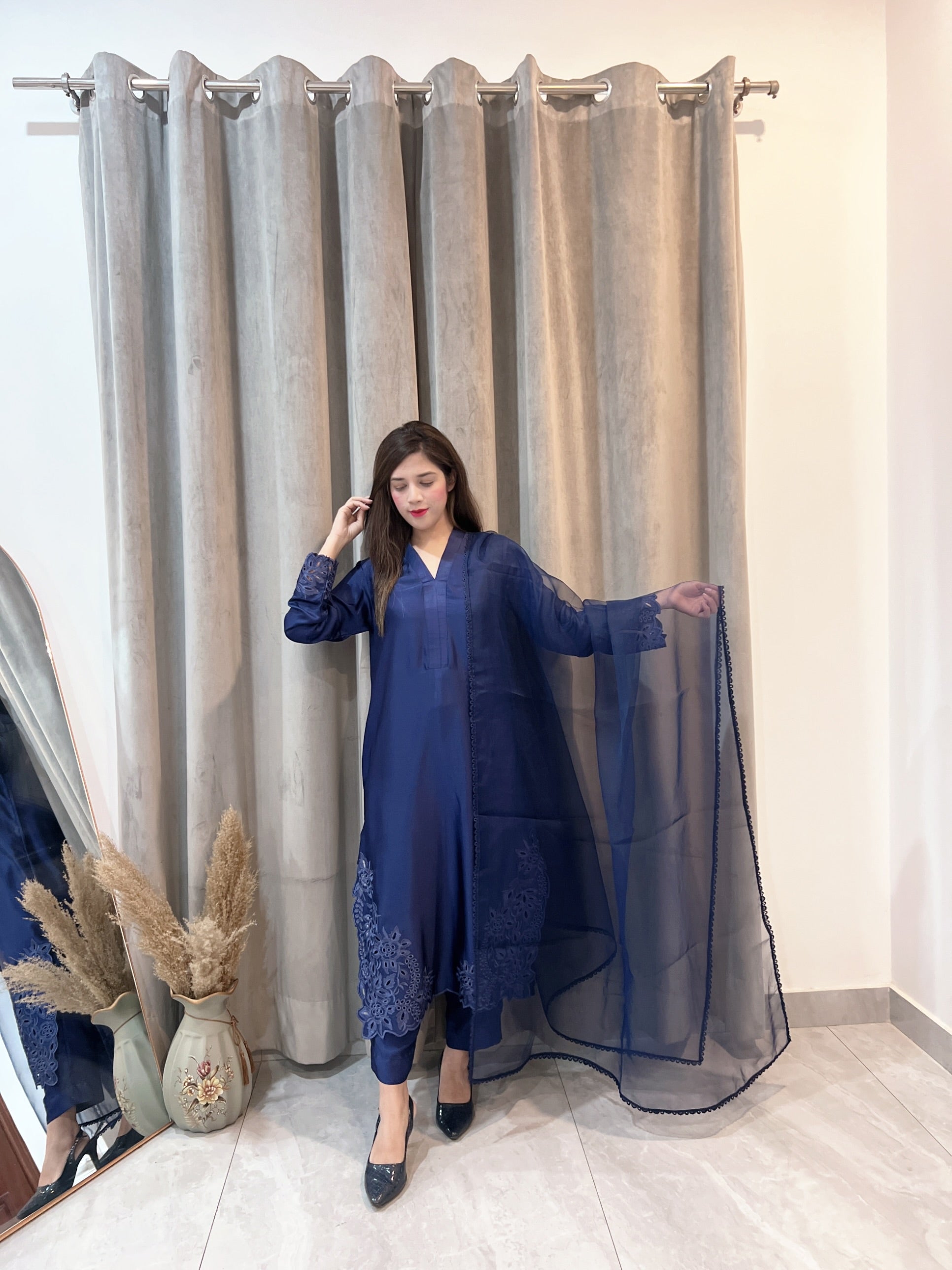 Royal Blue - Embroidered 3-Piece Suit