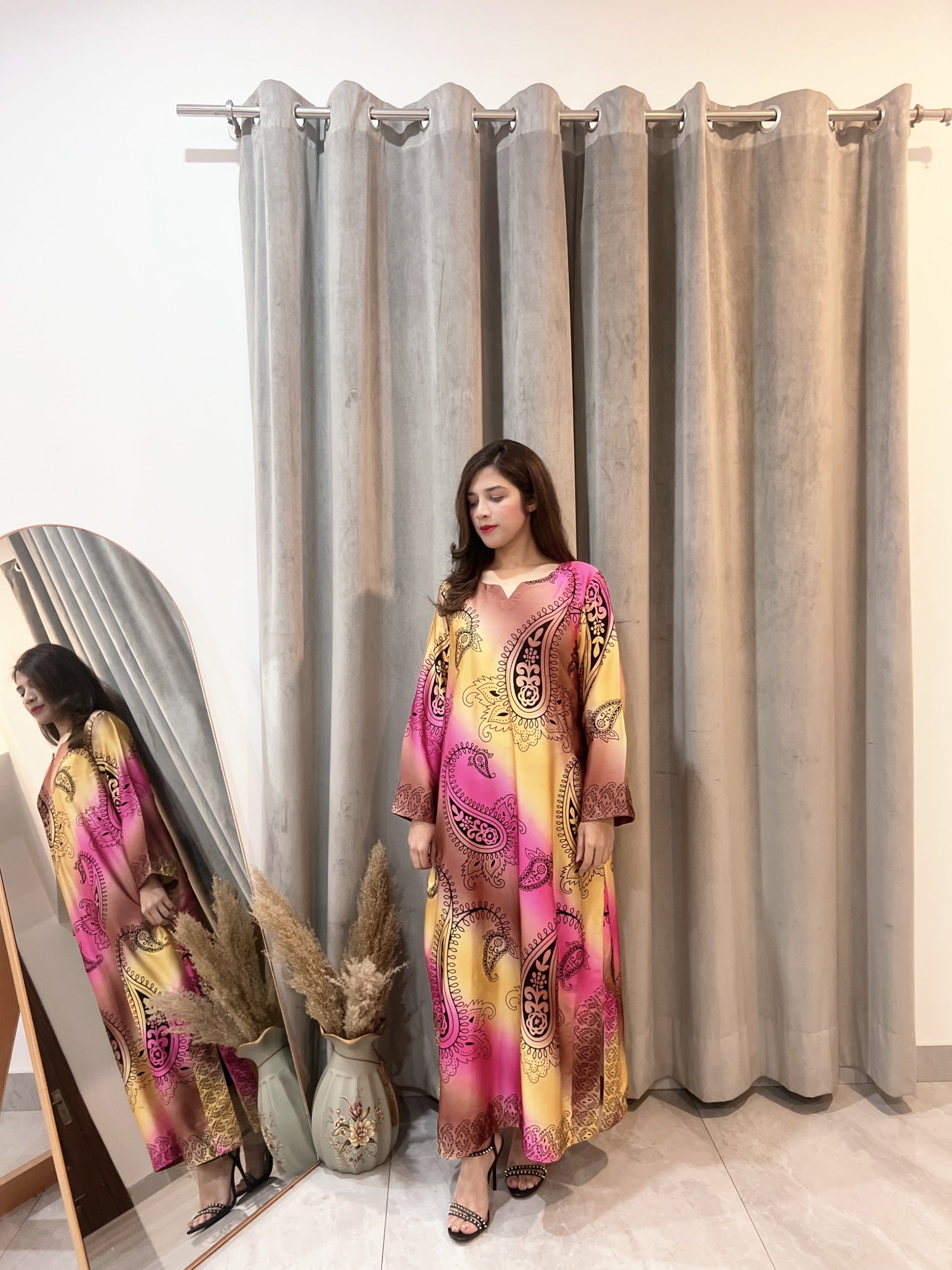 Vibrant Paisley - Block Printed Kaftan