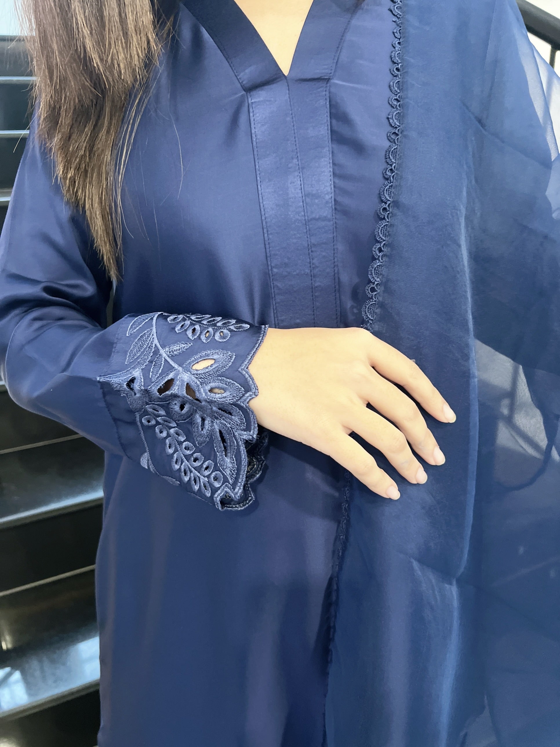 Royal Blue - Embroidered 3-Piece Suit