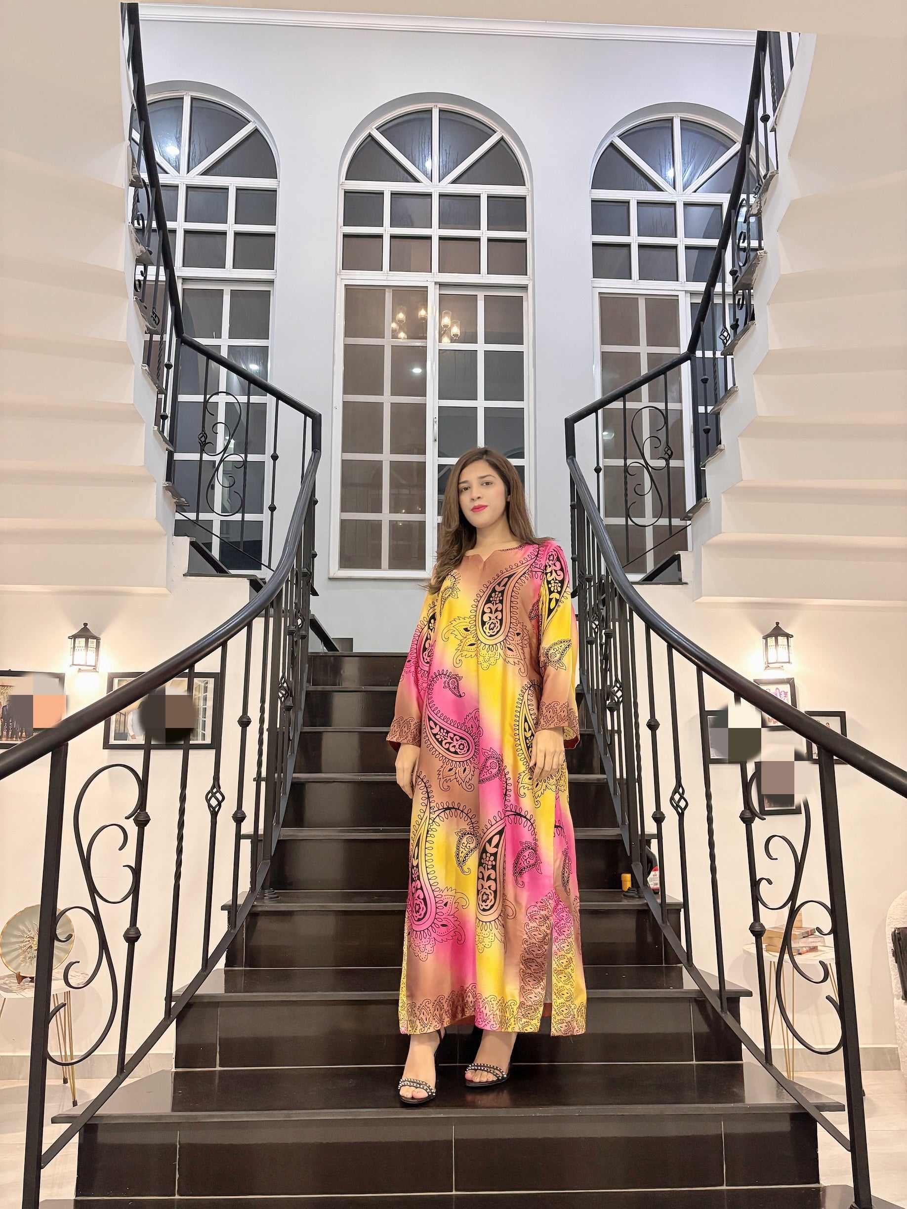 Vibrant Paisley - Block Printed Kaftan